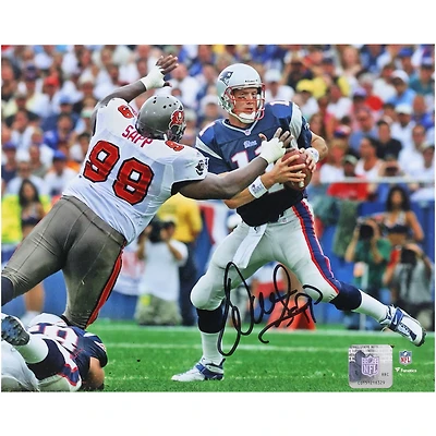 Warren Sapp Tampa Bay Buccaneers Autographed 8" x 10" Sack vs. New England Patriots Photograph  