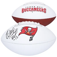 Ballon de football Franklin White Panel autographié par Warren Sapp des Tampa Bay Buccaneers avec l'inscription « HOF 13 »