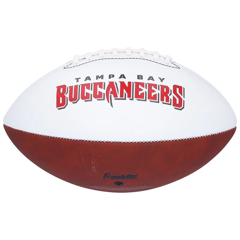 Ballon de football Franklin White Panel autographié par Warren Sapp des Tampa Bay Buccaneers avec l'inscription « HOF 13 »
