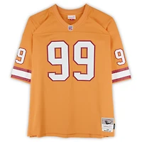 Maillot Mitchell & Ness Legacy orange 1995 autographié par Warren Sapp des Buccaneers de Tampa Bay