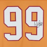 Maillot Mitchell & Ness Legacy orange 1995 autographié par Warren Sapp des Buccaneers de Tampa Bay