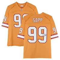 Warren Sapp Tampa Bay Buccaneers Autographed Orange Mitchell & Ness 1995 Legacy Jersey
