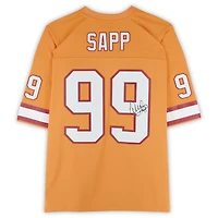 Warren Sapp Tampa Bay Buccaneers Autographed Orange Mitchell & Ness 1995 Replica Jersey  