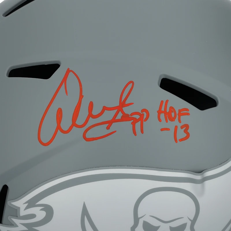 Réplique du casque Riddell Slate Speed ​​autographié par Warren Sapp des Tampa Bay Buccaneers avec inscription « HOF 13 »