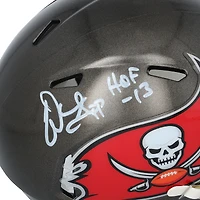 Casque Riddell Speed ​​Mini autographié par Warren Sapp des Tampa Bay Buccaneers avec inscription « HOF 13 »