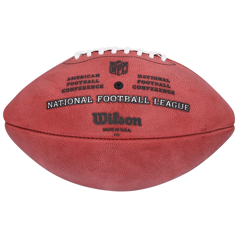 Ballon de football Wilson Duke en couleur autographié par Warren Sapp, des Buccaneers de Tampa Bay.