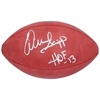 Ballon de football américain Wilson Duke en couleur, autographié par Warren Sapp (Buccaneers de Tampa Bay), avec inscription « HOF 13 ».