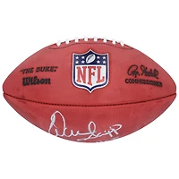 Ballon de football américain Wilson Duke en couleur, autographié par Warren Sapp (Buccaneers de Tampa Bay), avec inscription « HOF 13 ».