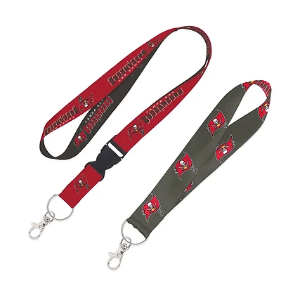WinCraft Tampa Bay Buccaneers Lot de 2 cordons avec boucle amovible et sangle pour clés