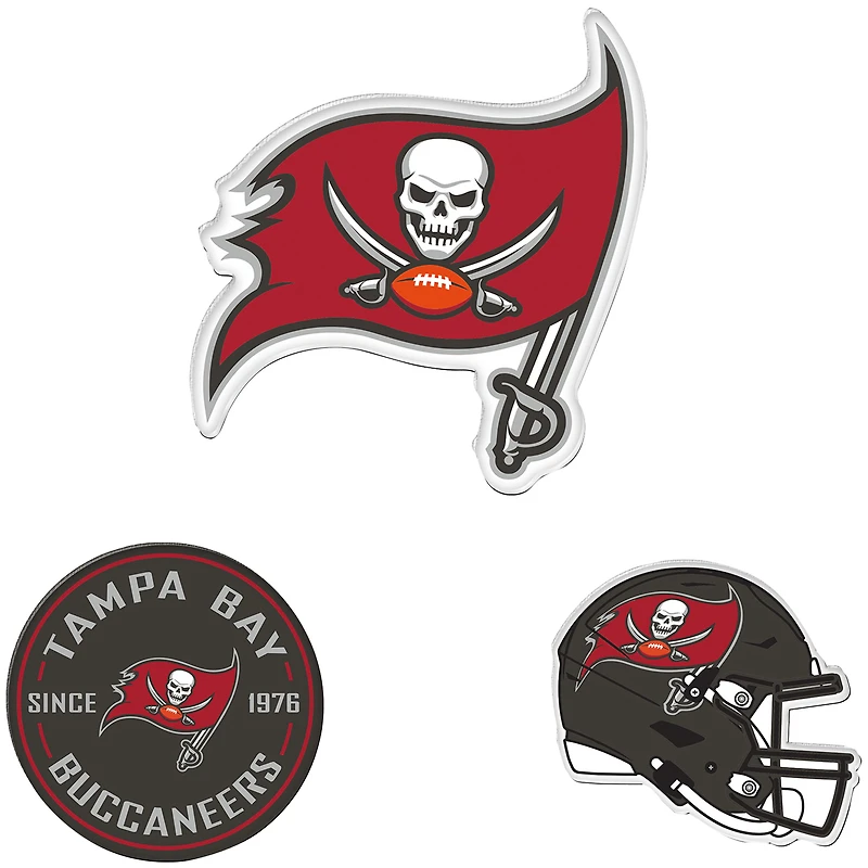 WinCraft  Tampa Bay Buccaneers 3-Pack Premium Fridge Magnet Set