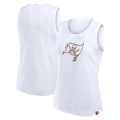 Débardeur flammé blanc Tampa Bay Buccaneers Fanatics pour femme