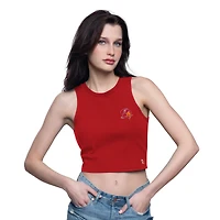 Débardeur court rouge pour femme des Buccaneers de Tampa Bay