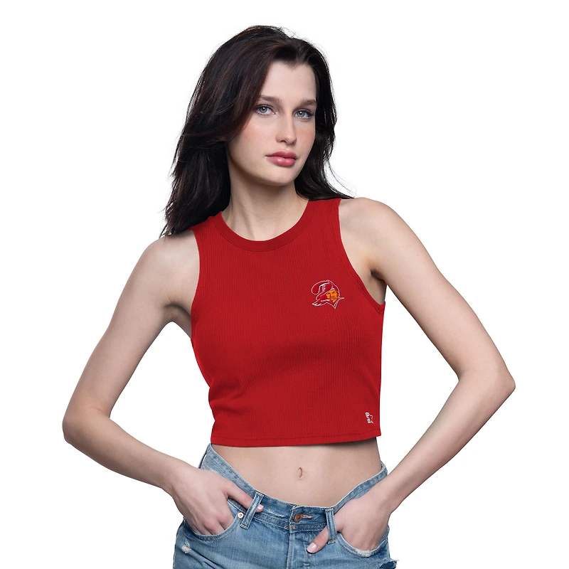 Women's Starter Red Tampa Bay Buccaneers Show Up Cropped Tank Top
