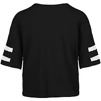 Women's '47 Black Tampa Bay Buccaneers Premier Scout Cropped V-Neck T-Shirt