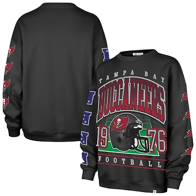 Women's '47  Charcoal Tampa Bay Buccaneers Go Big Oversized Pullover Sweatshirt