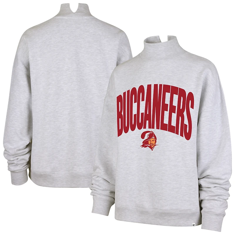 Sweat-shirt à col montant Subtle Muse gris Tampa Bay Buccaneers pour femme, modèle 47