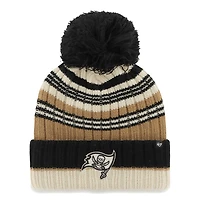Women's '47 Natural Tampa Bay Buccaneers Barista Cuffed Knit Hat with Pom