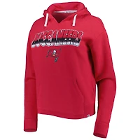 Chandail à capuchon col cranté Kennedy '47 Red Tampa Bay Buccaneers pour femmes