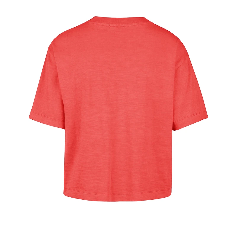 Women's '47  Red Tampa Bay Buccaneers Cropped Mindi Slub T-Shirt