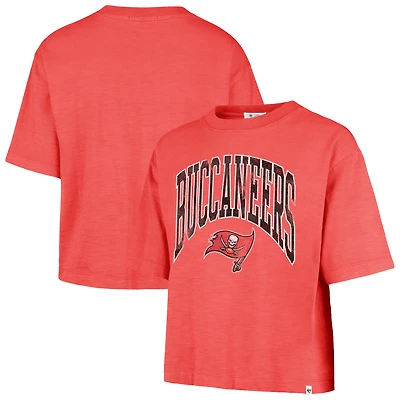 Women's '47 Red Tampa Bay Buccaneers Cropped Mindi Slub T-Shirt
