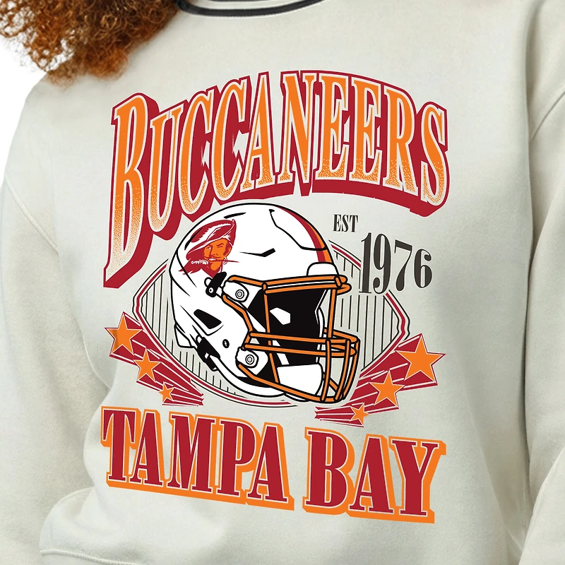 Women's Champion Cream Tampa Bay Buccaneers Reverse Weave Fleece Sweatshirt