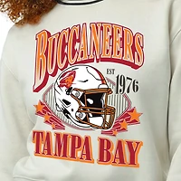 Women's Champion  Cream Tampa Bay Buccaneers Reverse Weave Fleece Sweatshirt