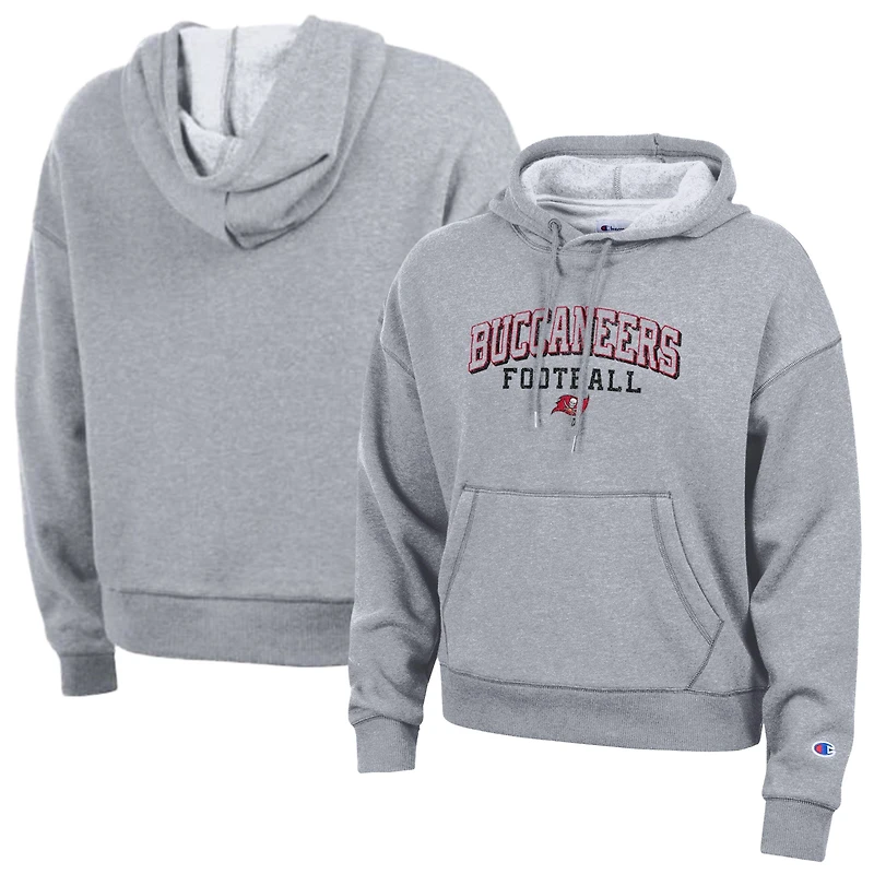 Sweat à capuche Champion Triumph Tri-Blend gris pour femme, des Tampa Bay Buccaneers.