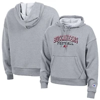 Sweat à capuche Champion Triumph Tri-Blend gris pour femme, des Tampa Bay Buccaneers.