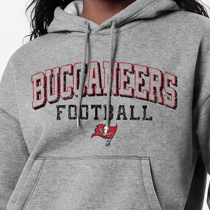 Sweat à capuche Champion Triumph Tri-Blend gris pour femme, des Tampa Bay Buccaneers.