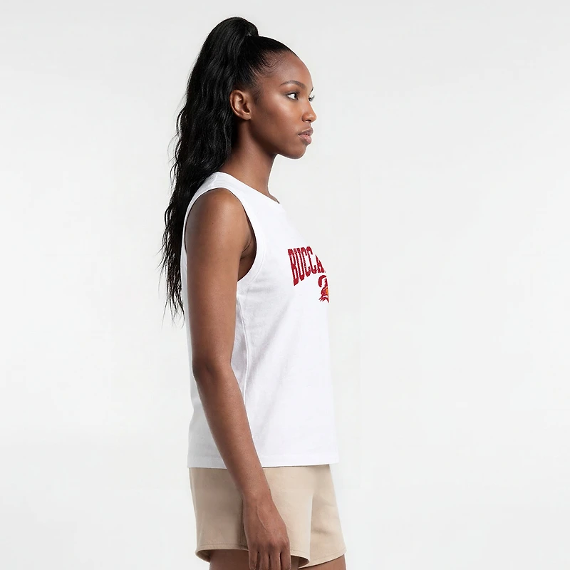 Women's Champion  White Tampa Bay Buccaneers Muscle Tank Top