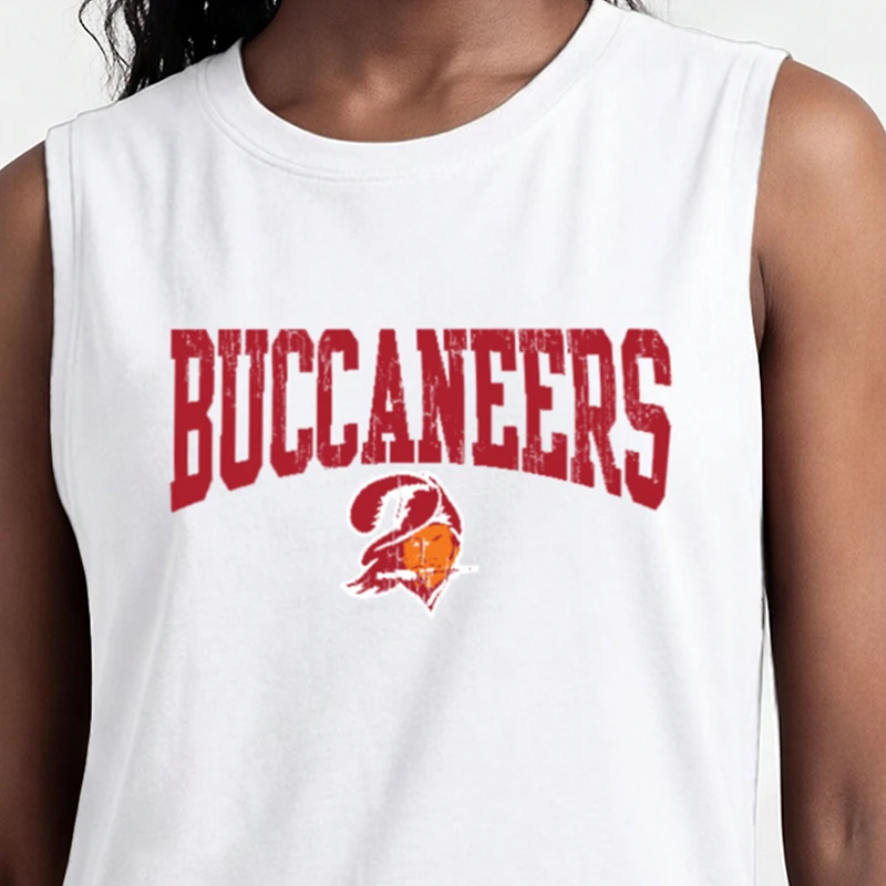 Women's Champion  White Tampa Bay Buccaneers Muscle Tank Top