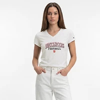 Women's Champion White Tampa Bay Buccaneers Triumph Tri-Blend V-Neck T-Shirt