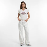 T-shirt à col en V Champion blanc pour femmes des Tampa Bay Buccaneers Triumph Tri-Blend