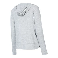 Ensemble t-shirt et short à capuche manches longues Concepts Sport gris Tampa Bay Buccaneers Juniper pour femmes