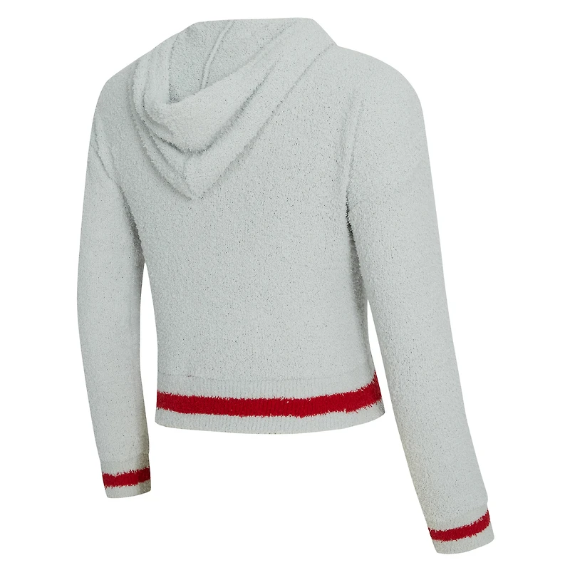 Ensemble sweat à capuche et short manches longues Whitley gris Tampa Bay Buccaneers pour femme