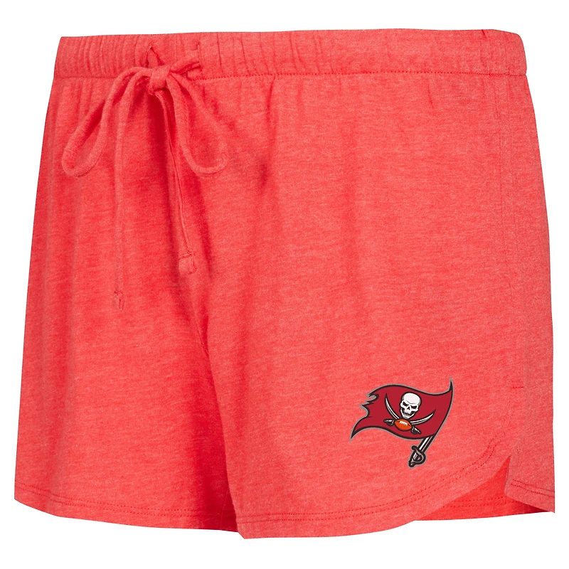 Ensemble de détente pour femme Concepts Sport rouge/noir Tampa Bay Buccaneers, haut à manches longues raglan et short