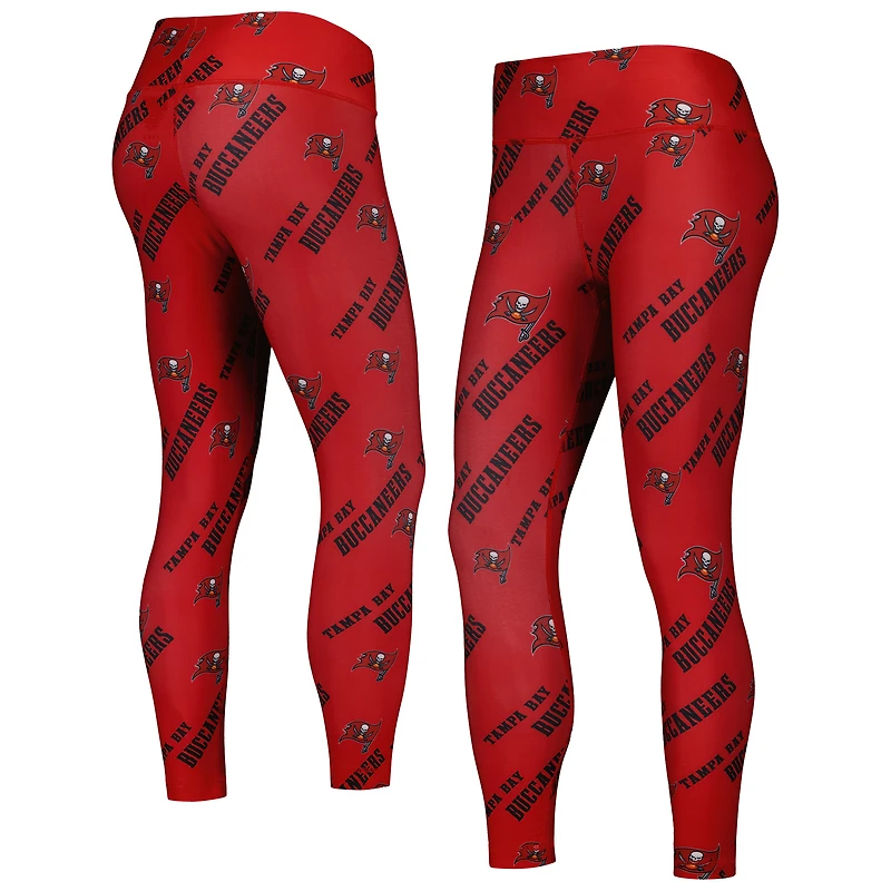 Concepts Sport - Legging de salon à imprimé intégral Breakthrough Tampa Bay Buccaneers rouge pour femme
