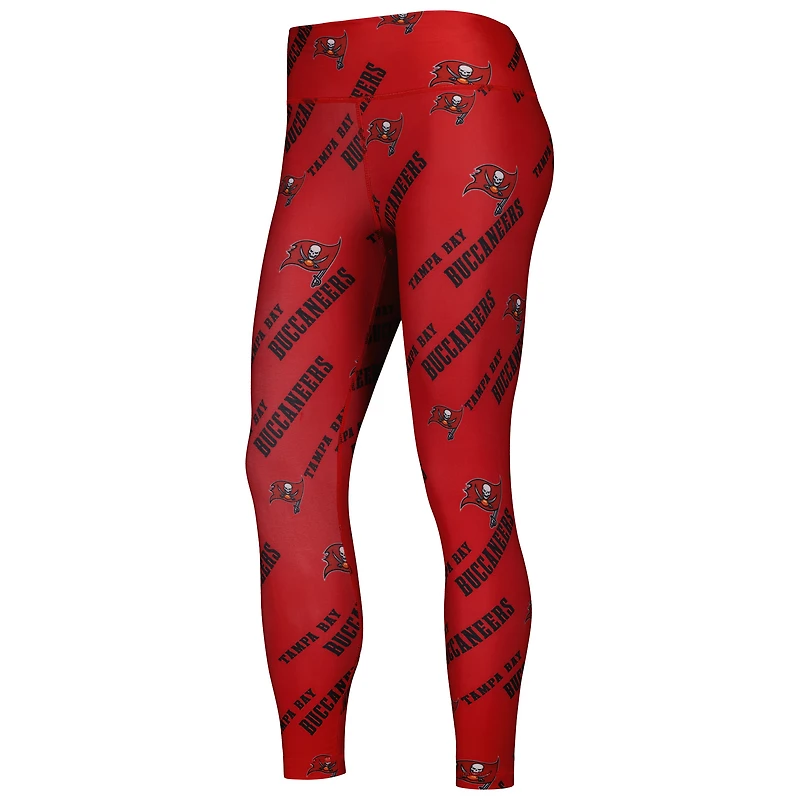 Concepts Sport - Legging de salon à imprimé intégral Breakthrough Tampa Bay Buccaneers rouge pour femme