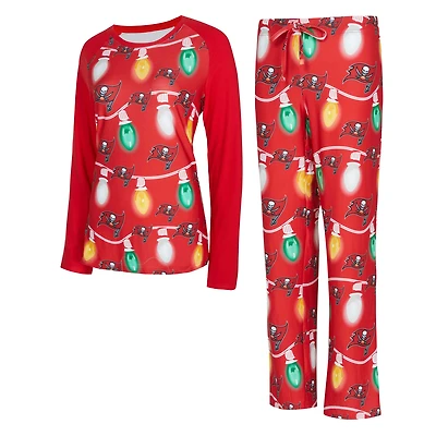 Ensemble haut à manches longues et pantalon en tricot Garland des Tampa Bay Buccaneers de Concepts Sport pour femme