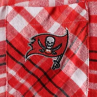 Concepts Sport Chemise de nuit à carreaux et boutons pour femme Mainstay Buccaneers Tampa Bay Rouge