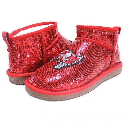 Women's Cuce  Red Tampa Bay Buccaneers Sequin Ankle Boots