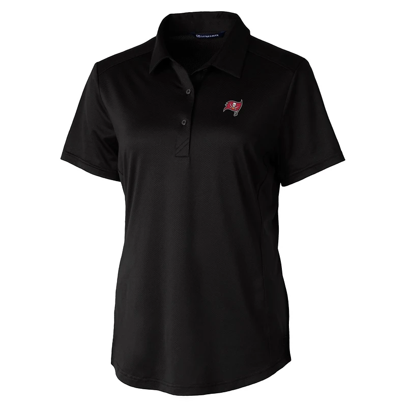 Polo extensible texturé Prospect pour femme Cutter & Buck, noir, des Buccaneers de Tampa Bay
