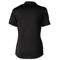 Polo texturé stretch noir Cutter & Buck Prospect pour femme, modèle Tampa Bay Buccaneers.