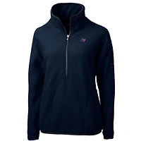 Women's Cutter & Buck Navy Tampa Bay Buccaneers Americana Cascade Eco Sherpa Fleece Half-Zip Pullover Jacket