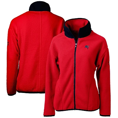 Veste polaire entièrement zippée Cascade Eco Sherpa pour femme Cutter & Buck Red Tampa Bay Buccaneers