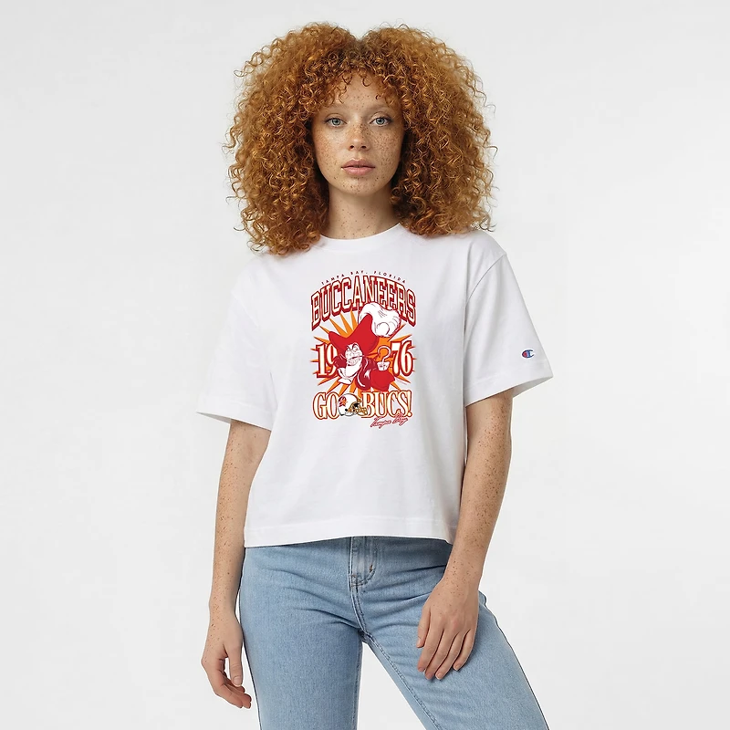 Women's Disney x Champion White Tampa Bay Buccaneers Captain Hook All-Star T-Shirt