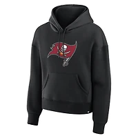 Women's Fanatics Black Tampa Bay Buccaneers Relaxed High Hip Essential Legacy Hoodie