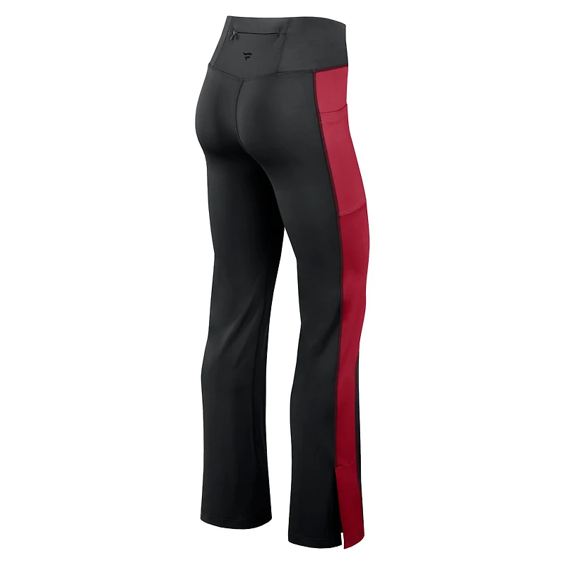 Legging évasé ajusté Studio Fanatics pour femmes, noir, Tampa Bay Buccaneers
