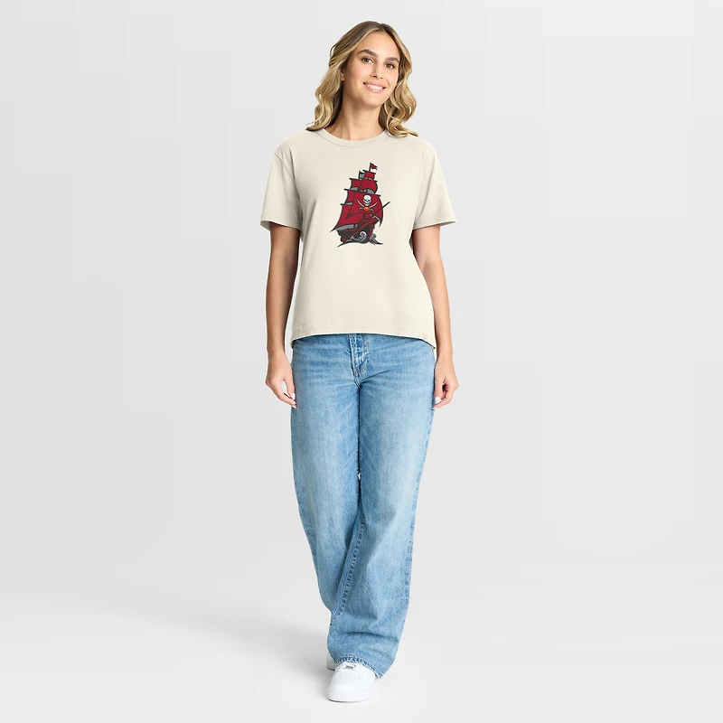 Women's Fanatics Cream Tampa Bay Buccaneers Dove Legacy T-Shirt