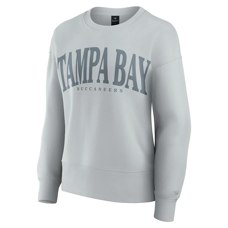 Women's Fanatics Gray Tampa Bay Buccaneers Elements Pullover Sweatshirt